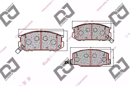 Комплект тормозных колодок DJ PARTS BP1581